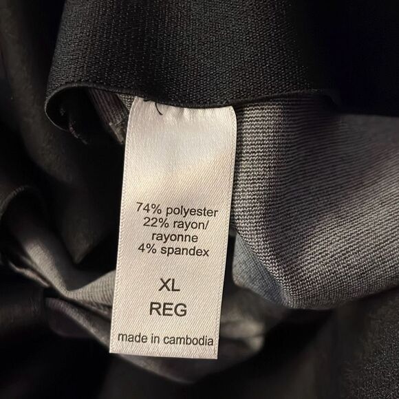 Maurices Skinny Ankle Ponte Pants Women's XL Regular Gingham Checkered Red Black - Picture 4 of 6